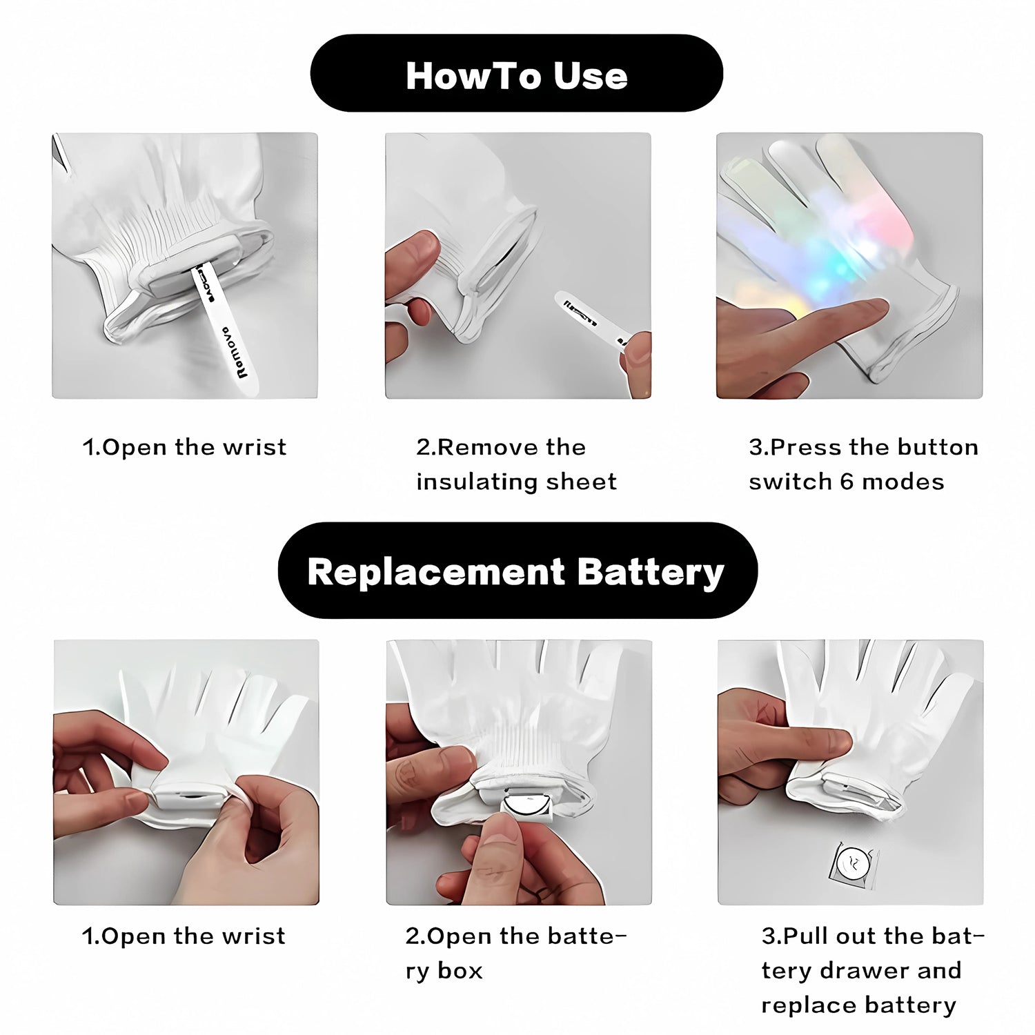 Dynamic Multi-color Led Light-up Glow Gloves (1 Pair) Dynamic Multi-color Led Light-up Glow Gloves (1 Pair)